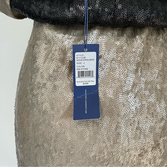 REBECCA MINKOFF • Gold & Black Sequin Dress - Picture 5 of 8